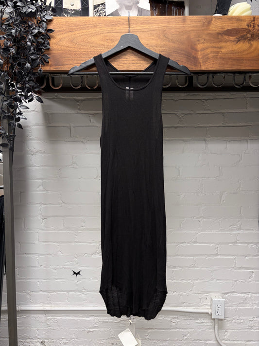 SS2015 Rick Owens ‘Faun’ Ribbed Black Tank Top