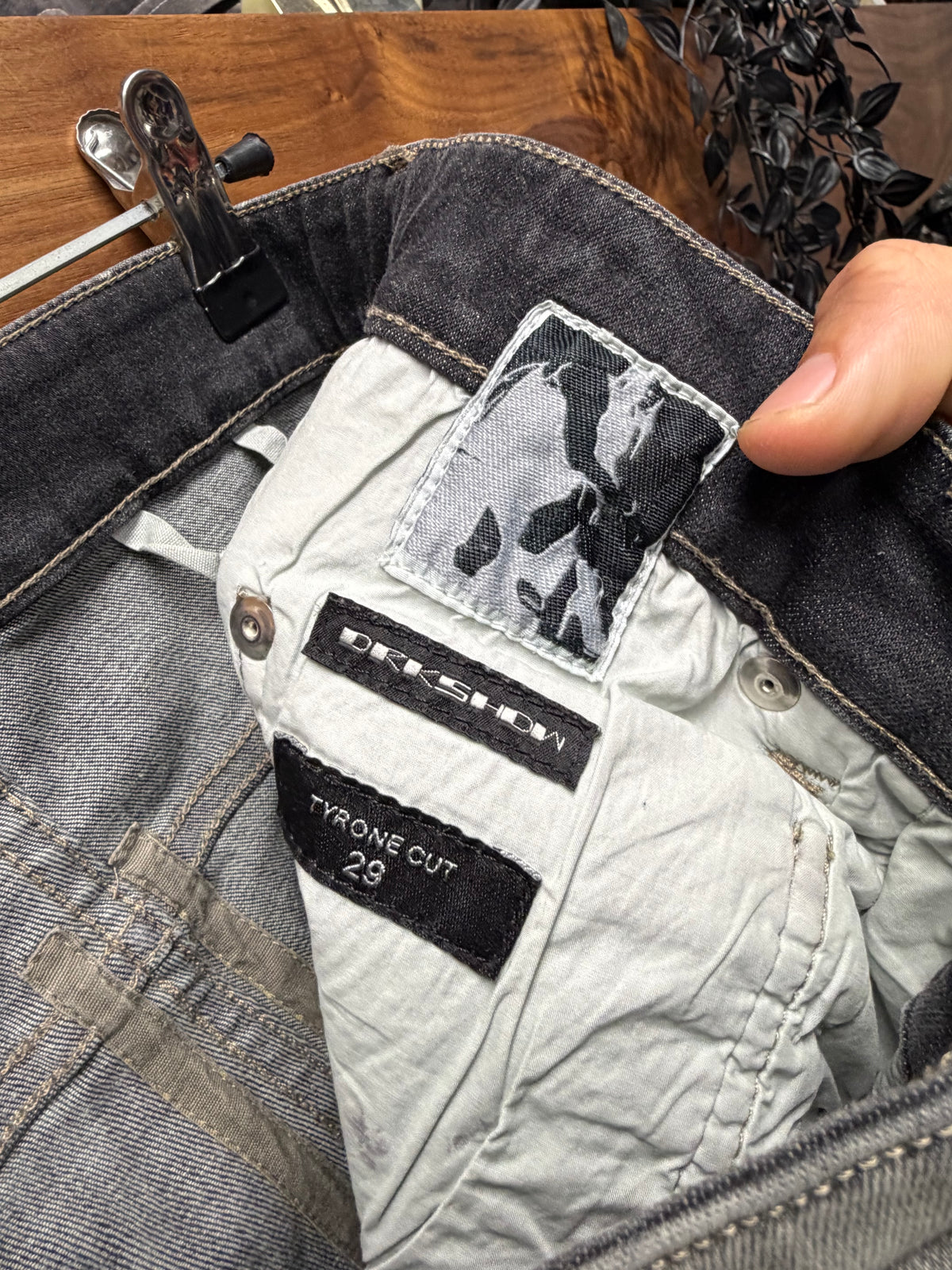 Rick Owens ‘Tyrone’ Bacteria Grey Skinny Jeans
