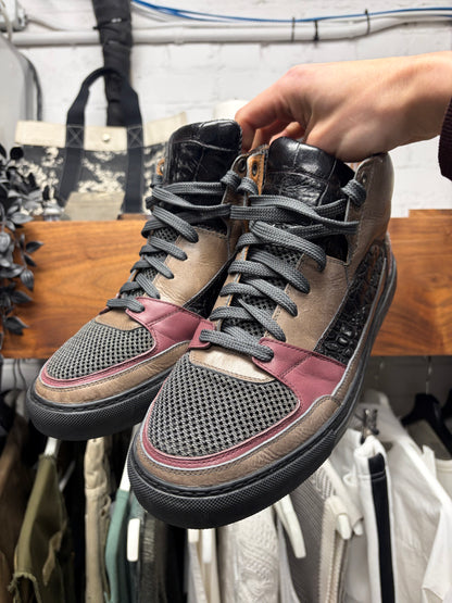 AW2014 Dries Van Noten ‘Half Cab’ Mixed Leather Mid Top Sneakers