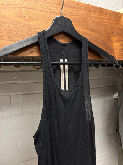 SS2023 Rick Owens ‘Edfu’ Ribbed Black Tank Top