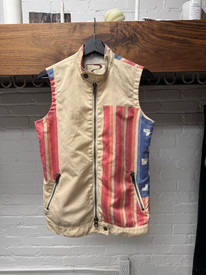 Beauty:Beast ‘Pixelated Americana’ Zip-Up Vest