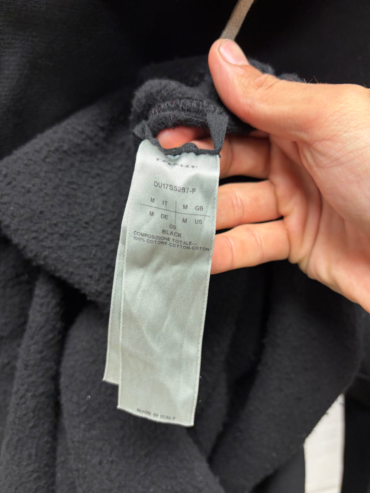 Rick Owens DRKSHDW ‘Twisted Seahorse’ Black Elongated Hoodie