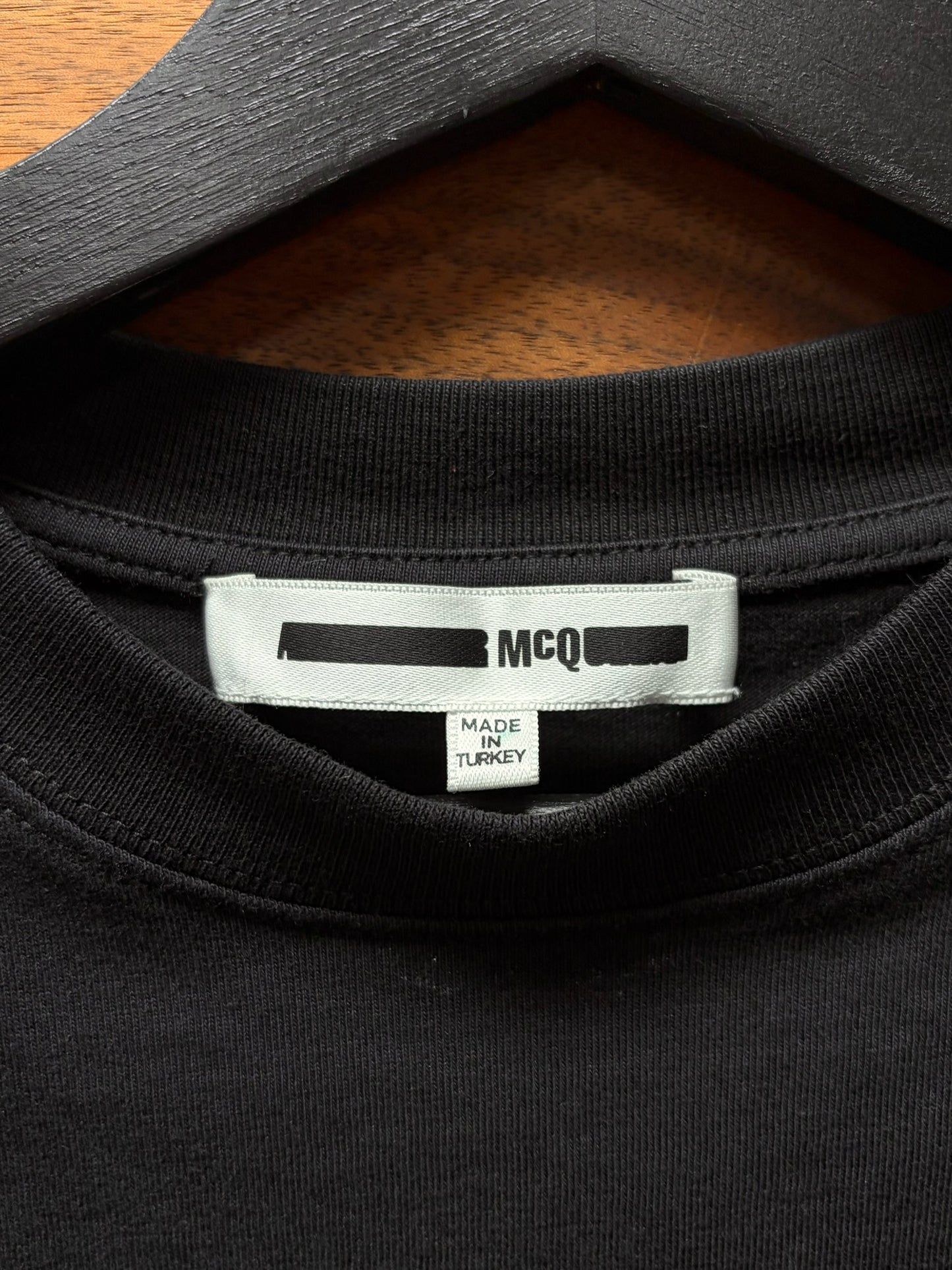 Alexander McQueen Gothic Logo Black Graphic T-Shirt