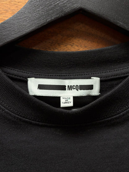 Alexander McQueen Gothic Logo Black Graphic T-Shirt