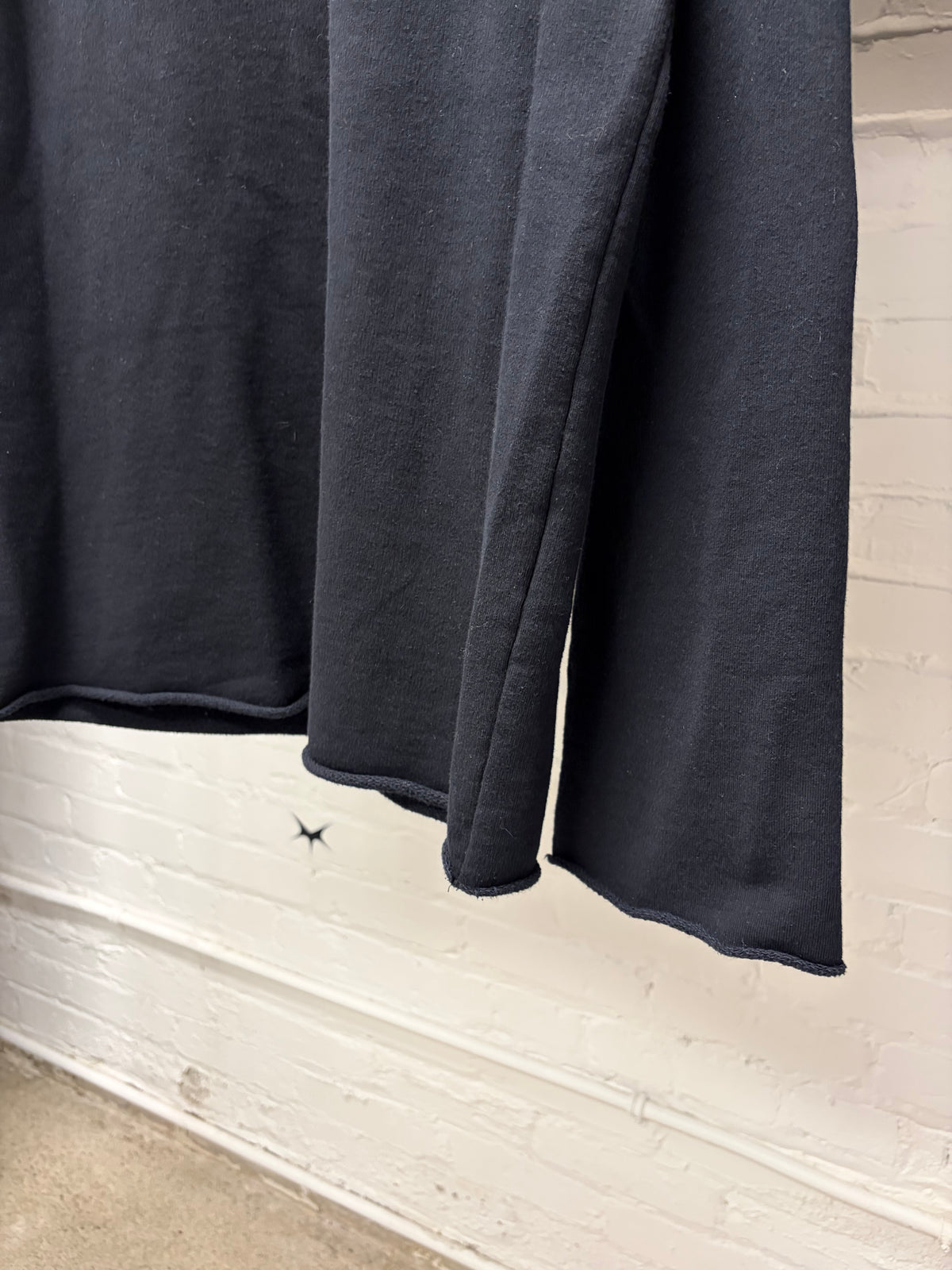2017 Maison Margiela ‘Raw Hem’ Black Cotton Sweatshirt