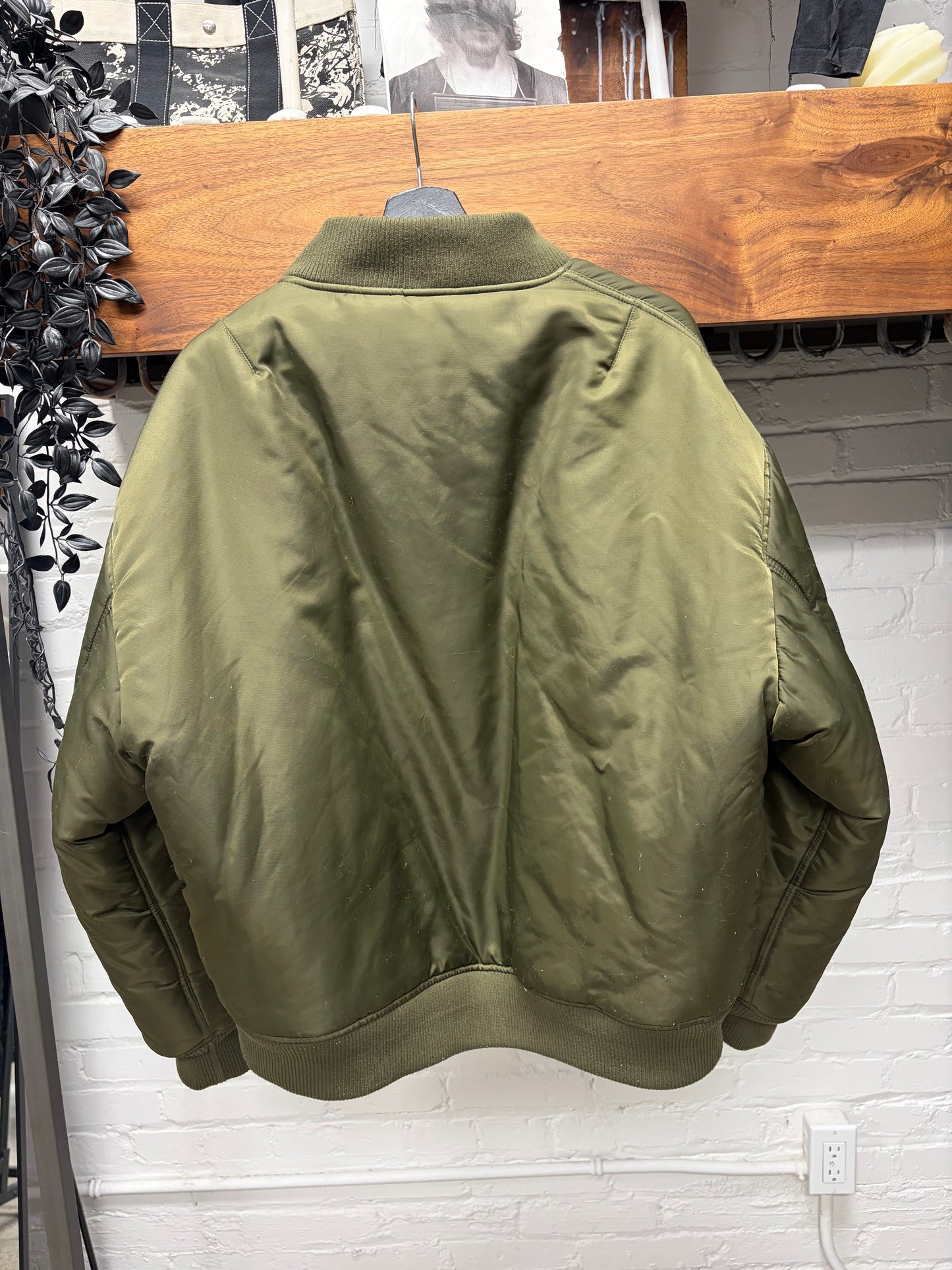Y-Project Military Green ‘Pinched Logo’ Bomber Jacket