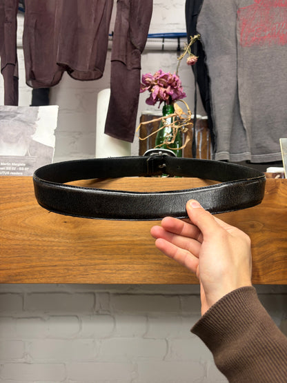 Chrome Hearts ‘Gunslinger’ .925 Silver Black Classic Buckle Belt