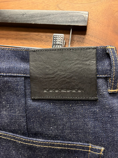 Rick Owens 16oz Japanese Denim ‘Strobe Double Knee’ Raw Blue Carpenter Jeans