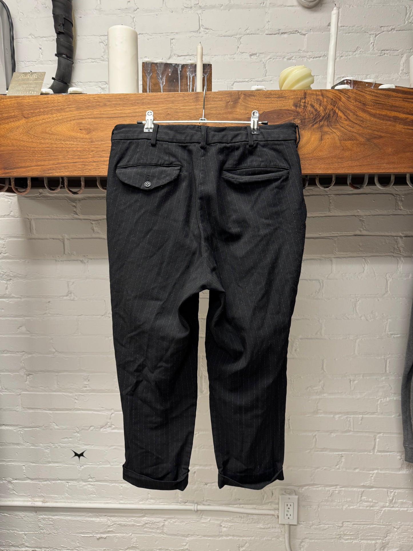 Comme Des Garçons BLACK 3/4 Length Pinstripe Pants