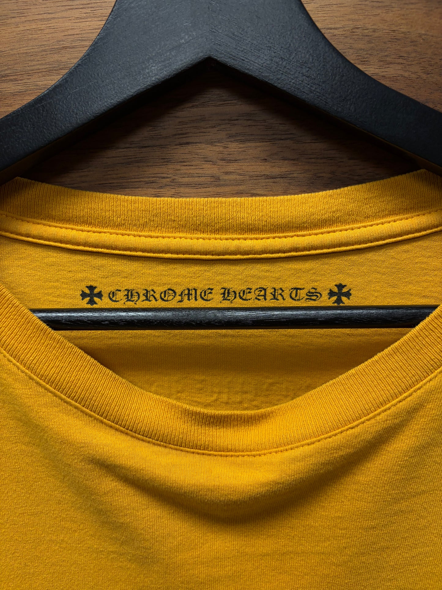 Chrome Hearts Yellow ‘Script Logo’ Long Sleeve Shirt