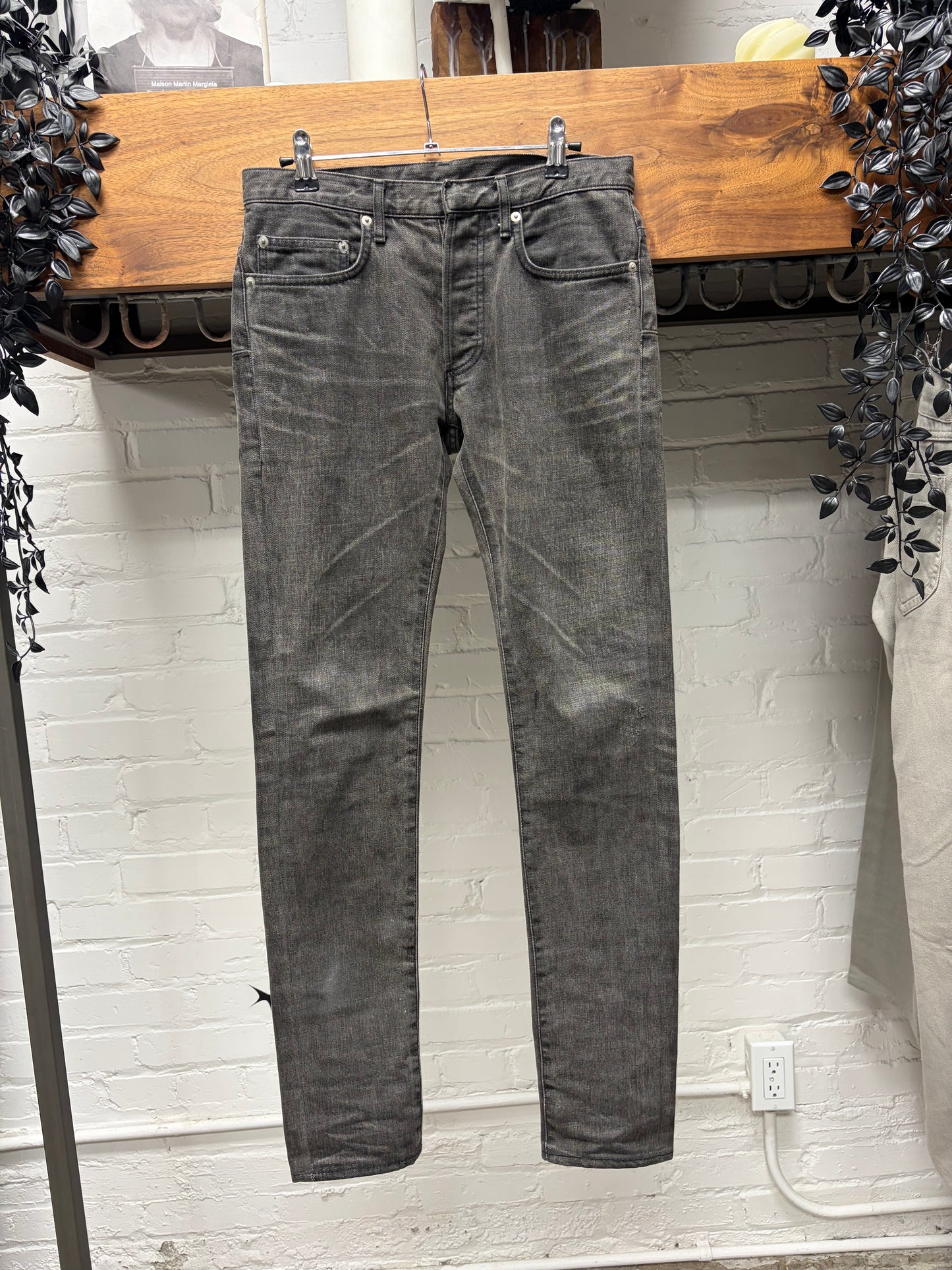 Dior Homme by Kris Van Assche ‘Clawmark’ Washed Grey Skinny Jeans