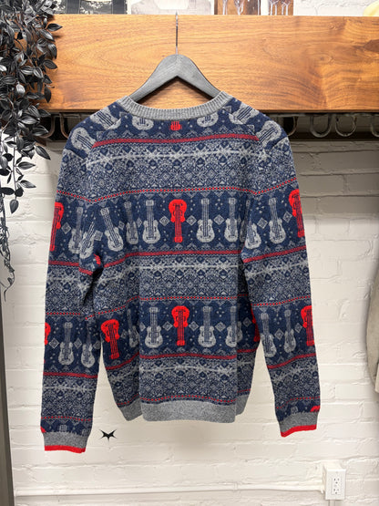 Yohji Yamamoto ‘Y’s’ Guitar Nordic Patterned Wool Knit Sweater