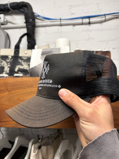 Vintage Chrome Hearts ‘Plus Cross’ Faded Black Trucker Hat