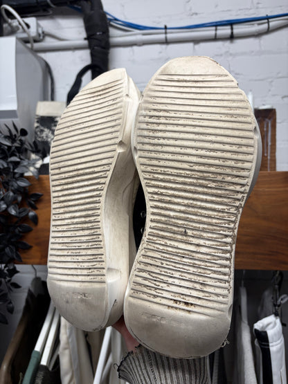 Rick Owens ‘Abstract Sole’ Black Canvas High Top Sneakers