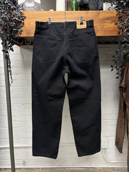 2023 Balenciaga ‘Lightly Distressed’ Black Bootcut Denim