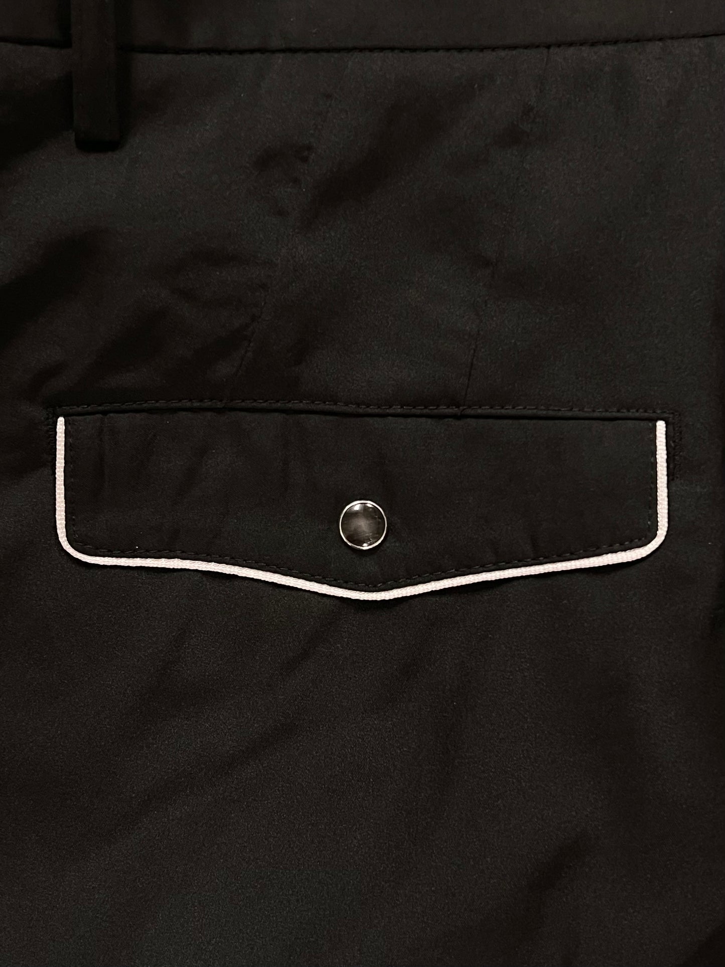 Number (N)ine Black Nylon Western Shorts
