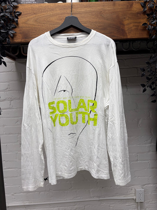 AW2020 Raf Simons ‘Solar Youth’ White Cotton Long Sleeve Shirt