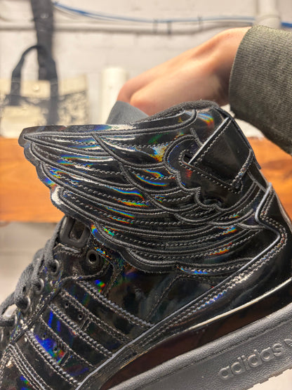 Jeremy Scott x Adidas ‘Wings 4.0’ Black Opal Forum High Top Sneakers