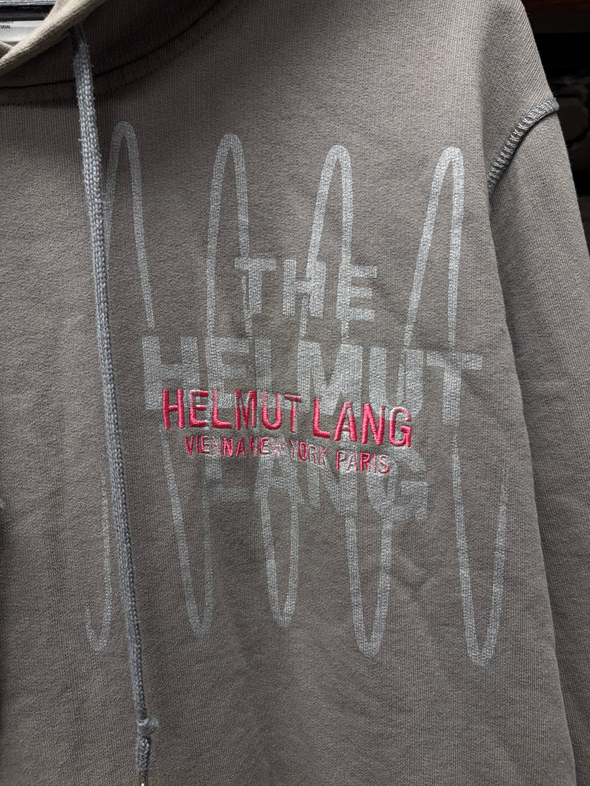 Helmut Lang x ‘Pelvis Records’ Brown Waves Logo Hoodie