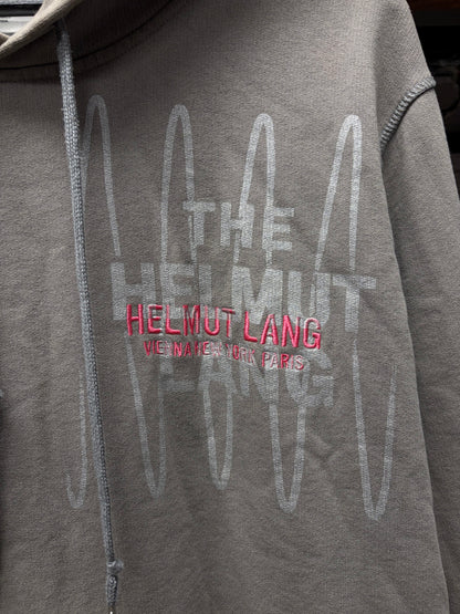 Helmut Lang x ‘Pelvis Records’ Brown Waves Logo Hoodie