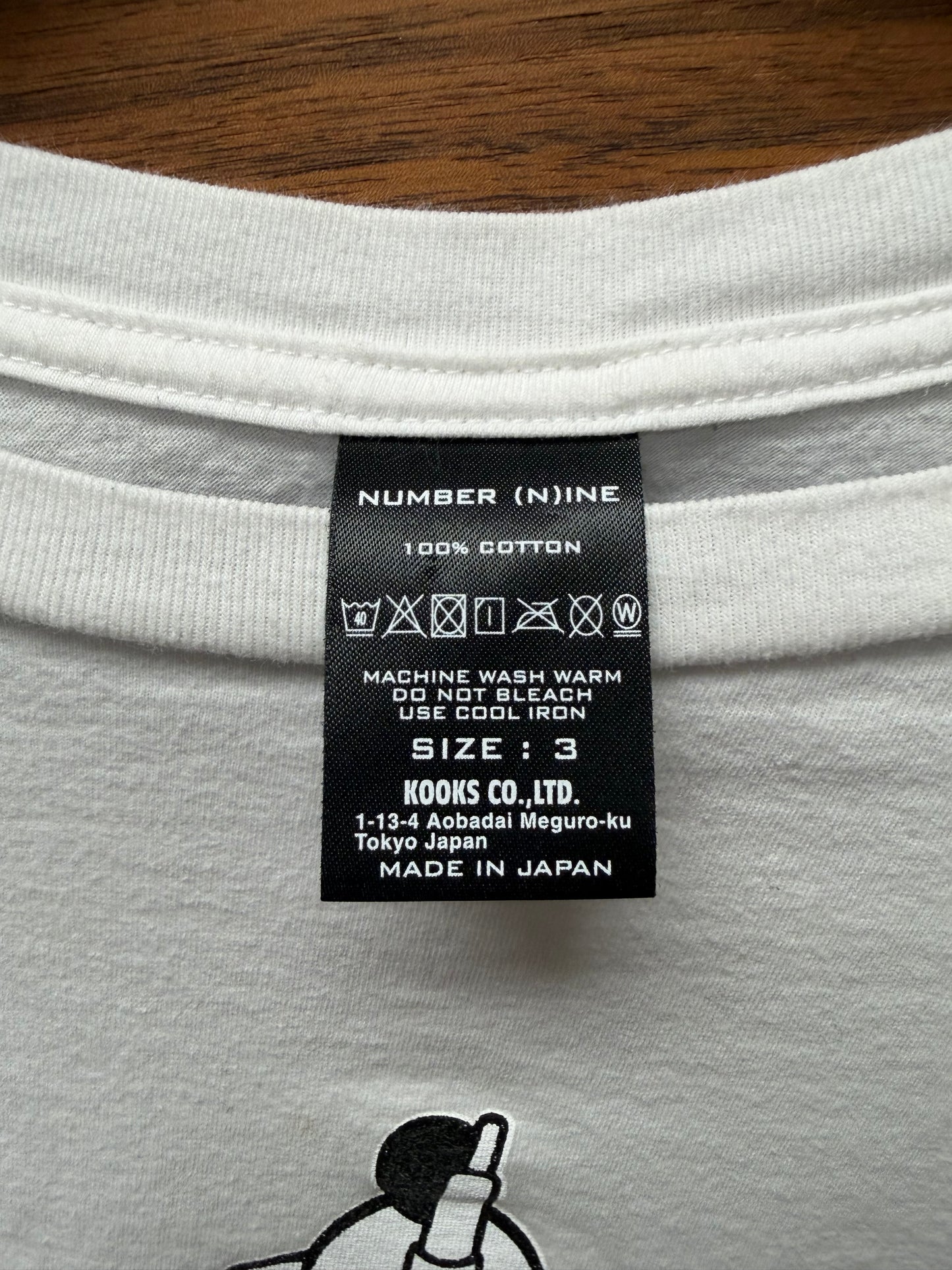 Number (N)ine ‘Mickey’ Re-Edition White Graphic T-Shirt