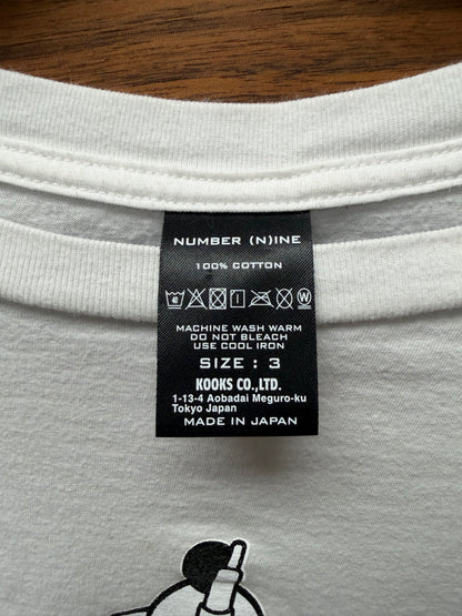 Number (N)ine ‘Mickey’ Re-Edition White Graphic T-Shirt