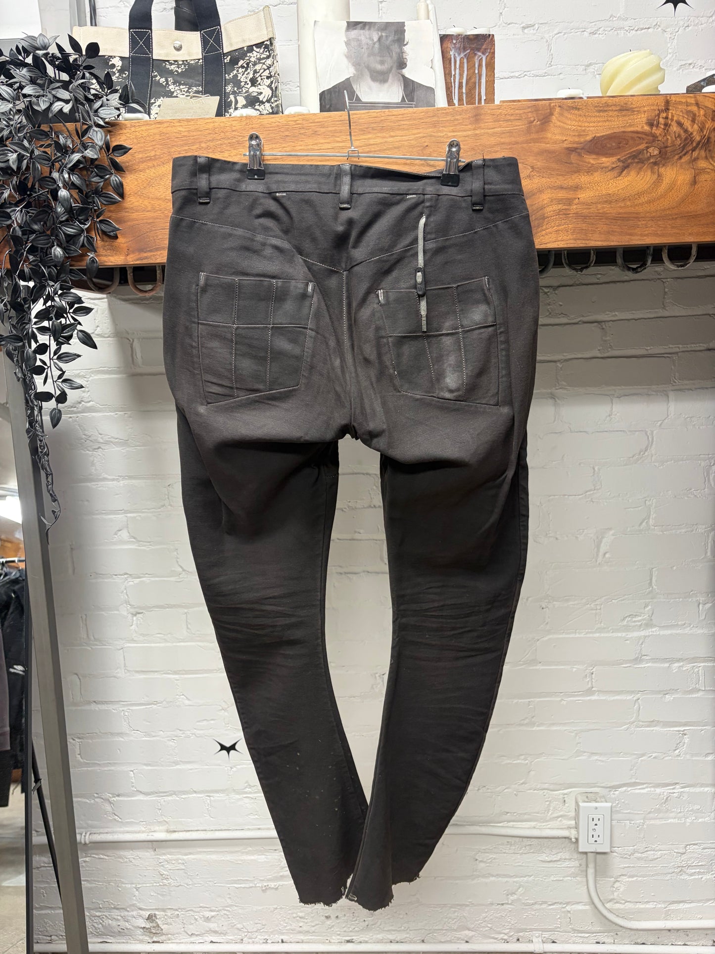 Boris Bidjan Saberi ‘P13’ Waxed Grey J-Cut Denim