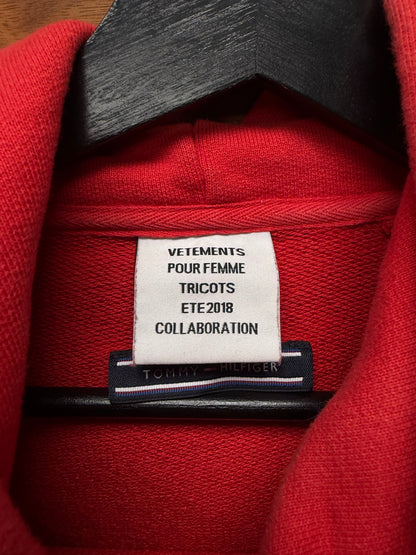 SS2018 Vetements x Tommy Hilfiger Flag Logo Hoodie