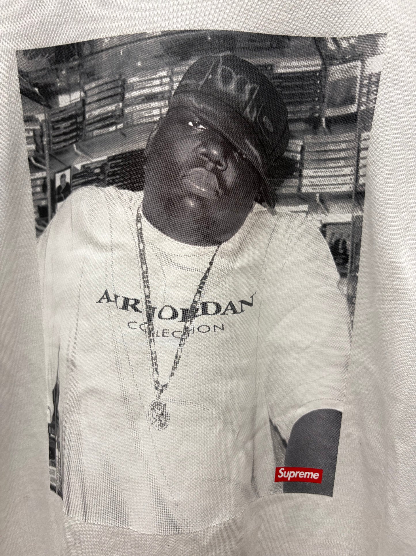 AW2024 Supreme x Jordan ‘Biggie’ White Portrait T-Shirt