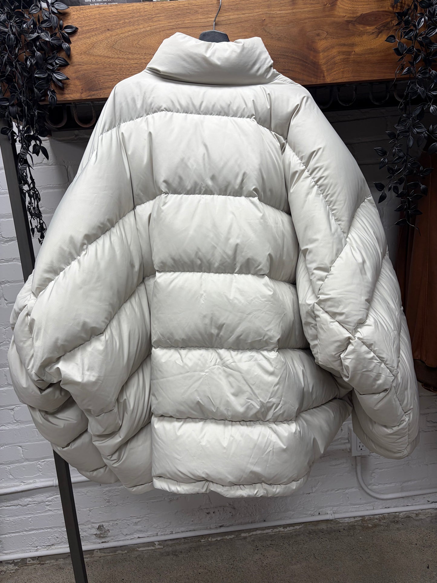 Mihara Yasuhiro ‘Big Zipper’ Oversized Cream Down Filled Puffer Jacket