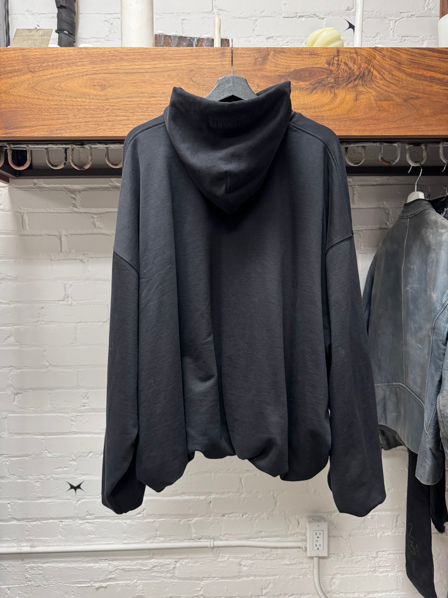 Vetements ‘Oval Logo’ Heavyweight Cotton Black Oversized Hoodie