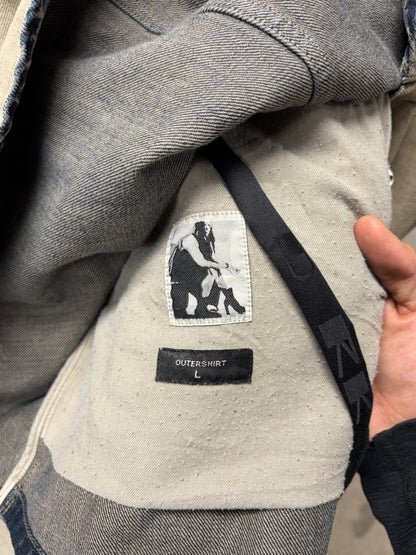 Rick Owens DRKSHDW Mineral/Pearl Oversized Denim ‘Overshirt’