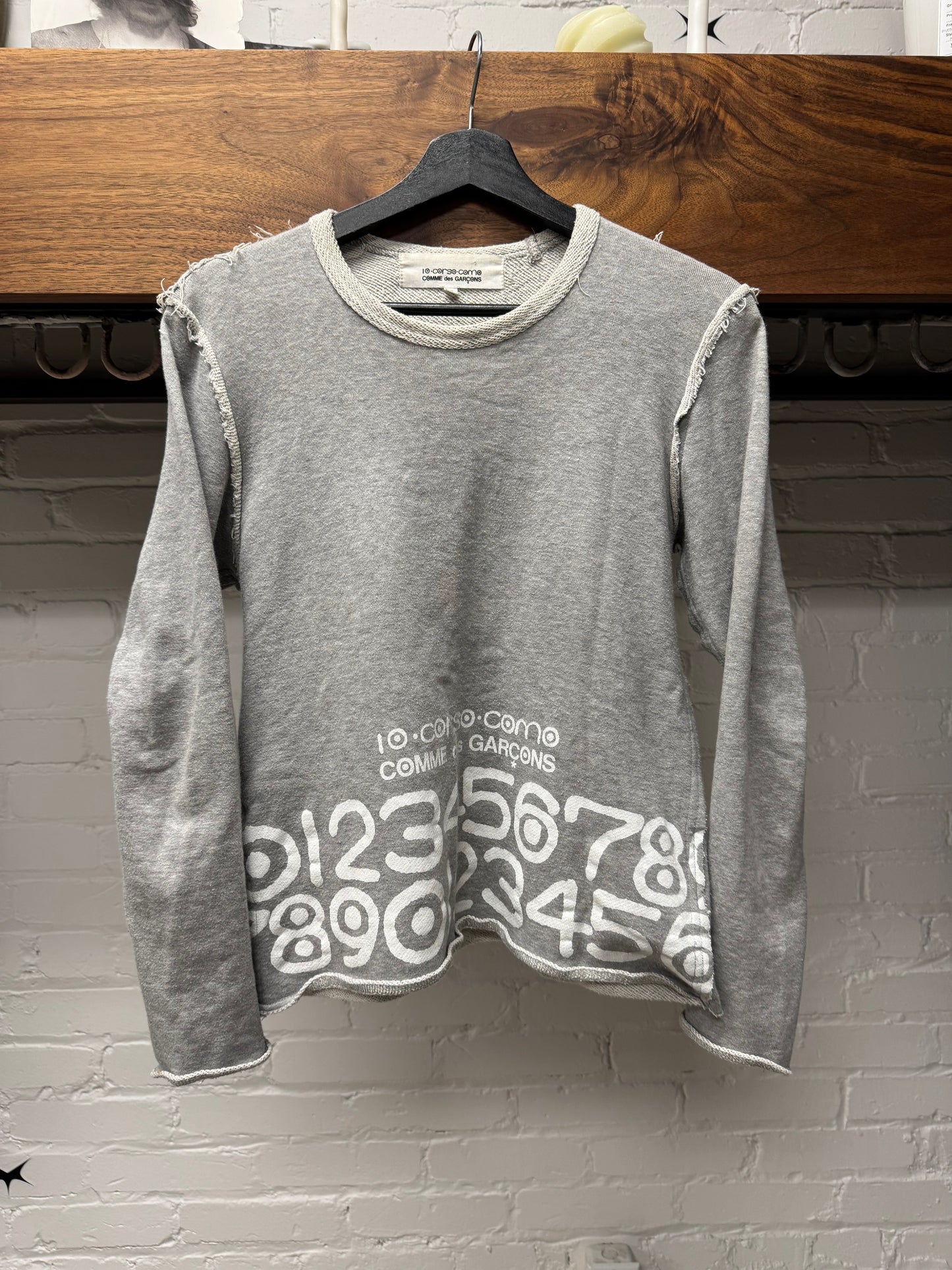2008 Comme Des Garçons x Corso Como ‘Raw Hem’ Grey Cotton Sweatshirt