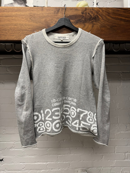 2008 Comme Des Garçons x Corso Como ‘Raw Hem’ Grey Cotton Sweatshirt