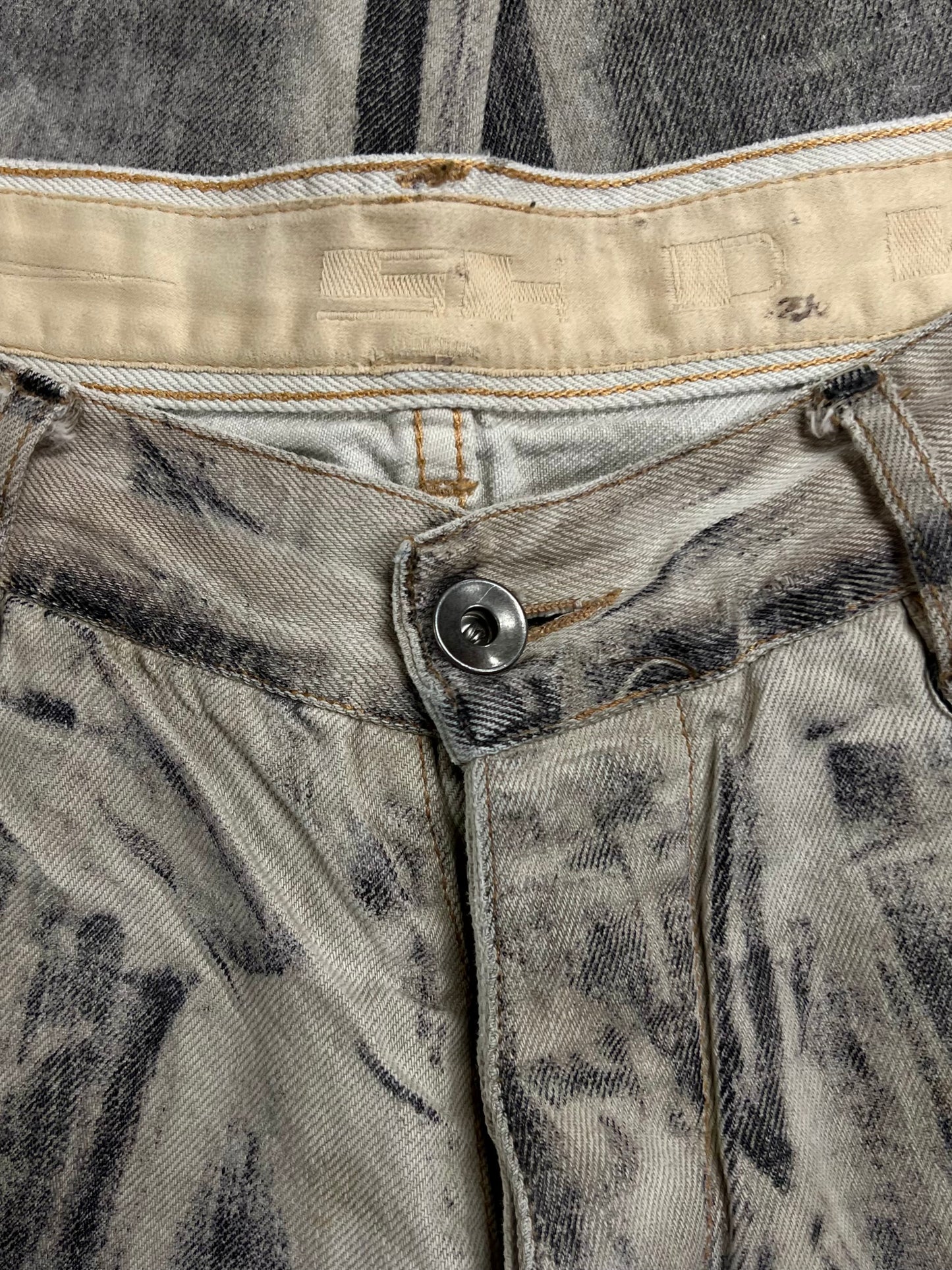 SS2010 Rick Owens ‘Gravel’ Geometric Grey Denim