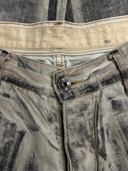SS2010 Rick Owens ‘Gravel’ Geometric Grey Denim
