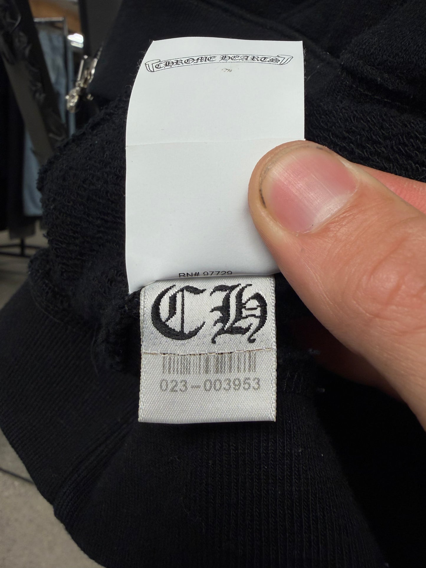 Chrome Hearts Leather Plus Cross ‘Fuck You’ Black Label Premium Zip-Up Hoodie