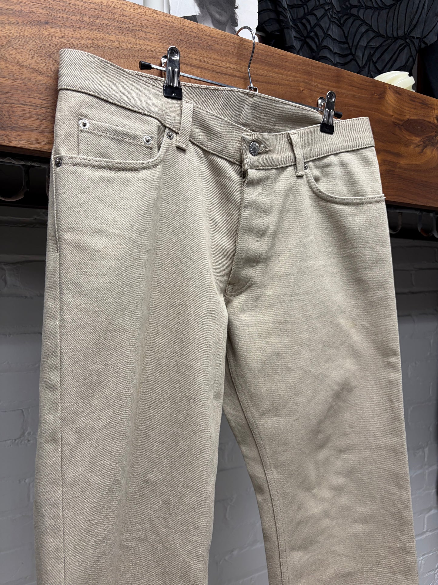 Vintage Helmut Lang ‘Sand’ Classic Raw Bootcut Denim