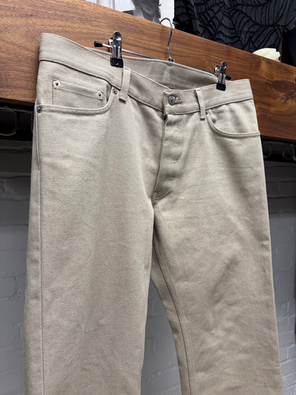 Vintage Helmut Lang ‘Sand’ Classic Raw Bootcut Denim