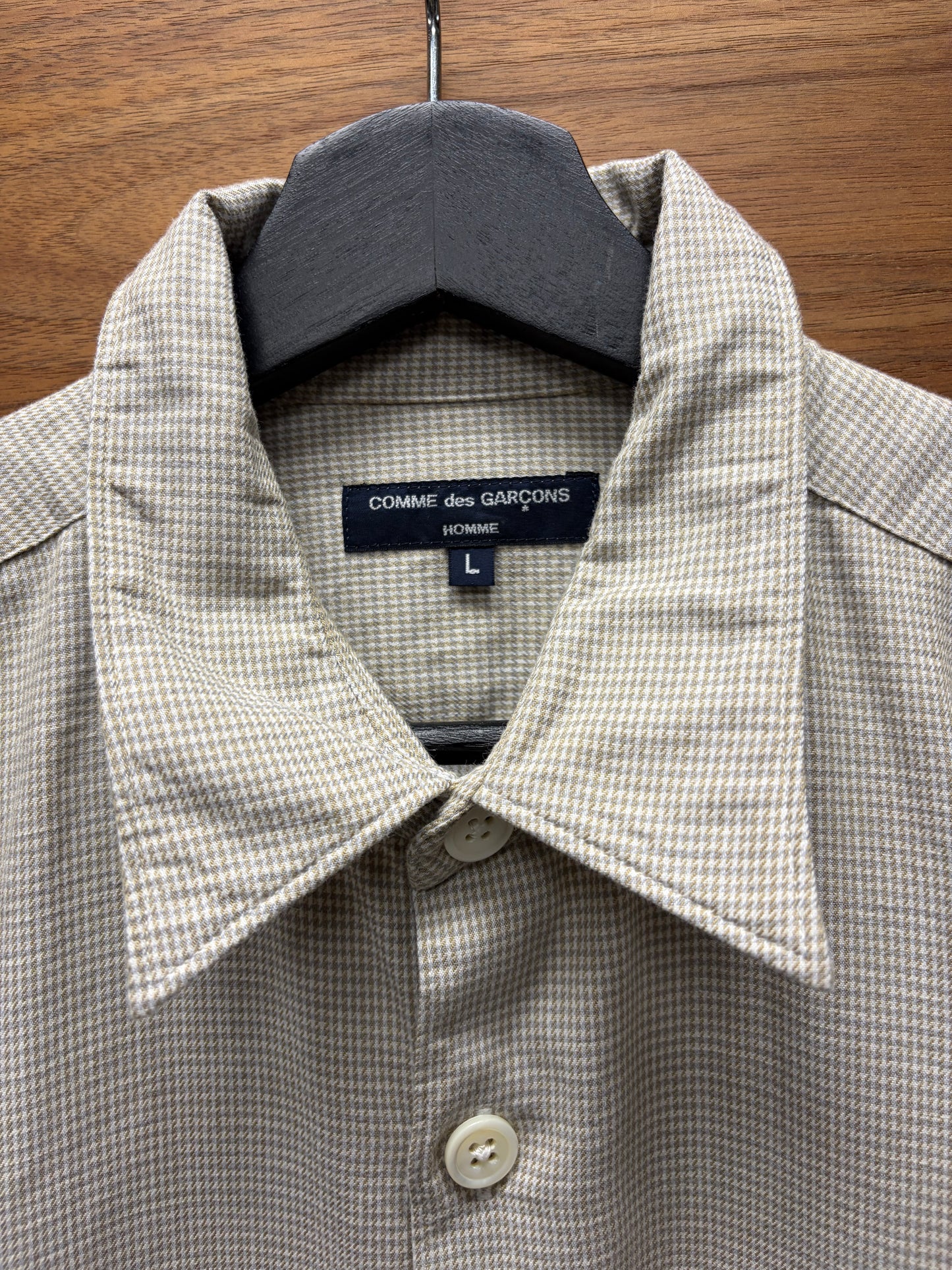 2005 Comme Des Garçons Homme Cream Pinstripe Button Up Shirt