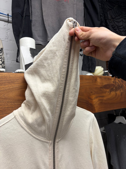 Rick Owens ‘DRKSHDW’ Milk White ‘Gimp’ Full-Zip Hoodie
