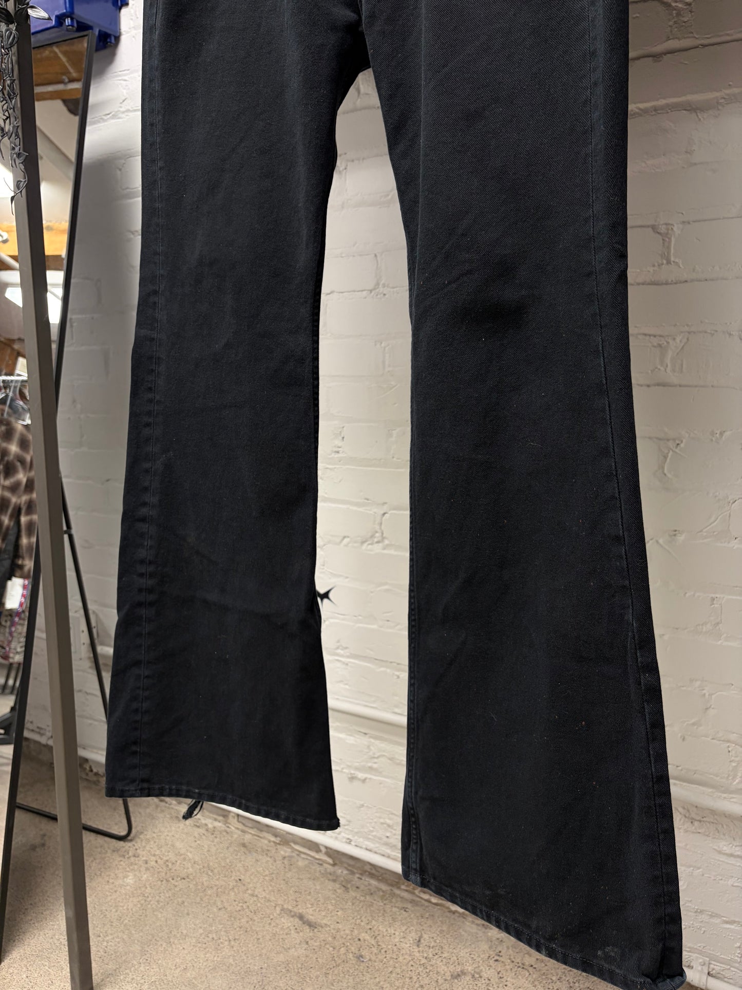 2023 Balenciaga Garde-Robe Black Flared Cut ‘Heel-Bite’ Denim