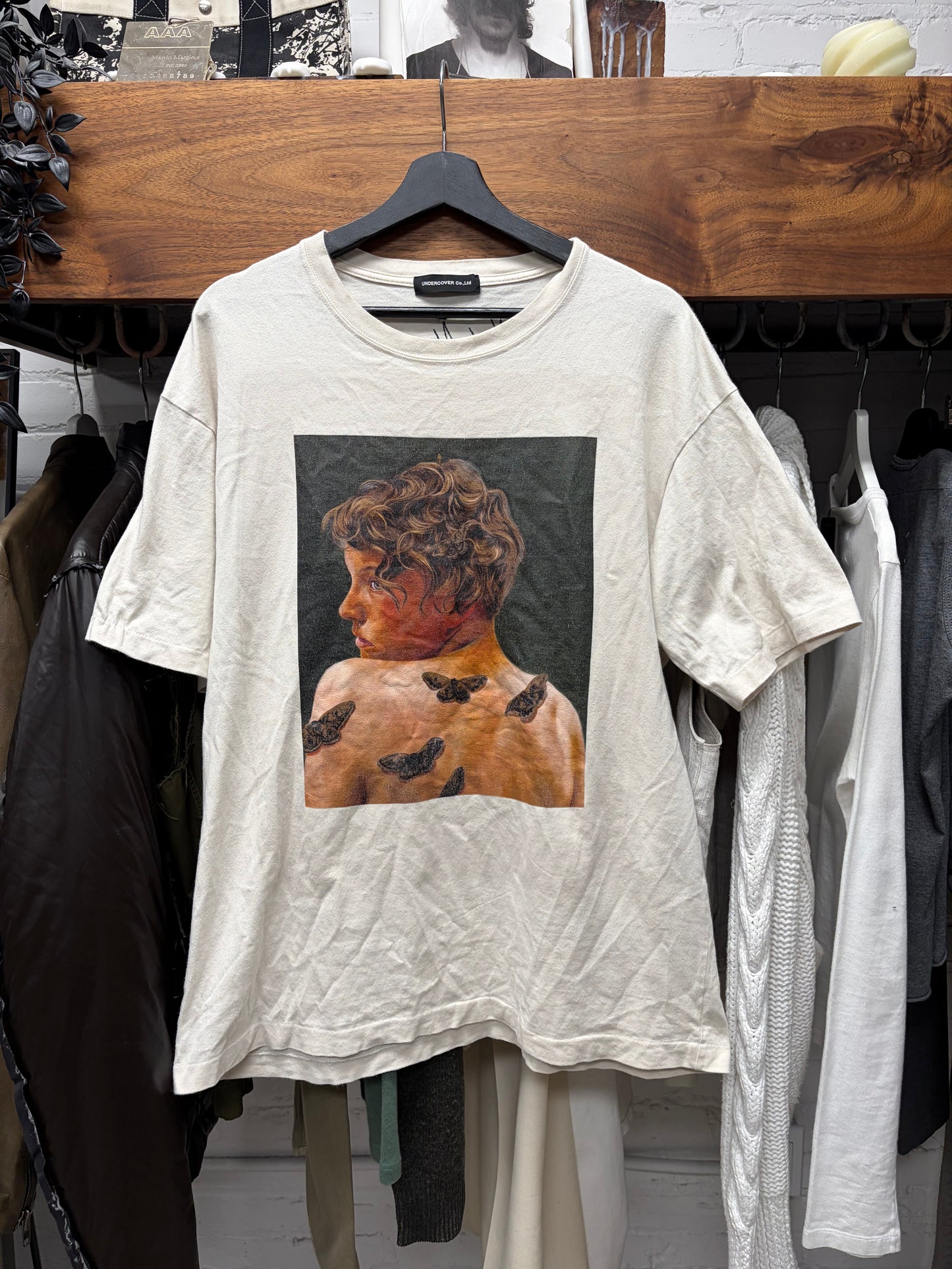 AW2021 Undercover x Markus Akesson ‘Portrait’ White Graphic T-Shirt