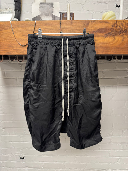 SS2024 Rick Owens ‘Lido’ Black Drop Crotch Shorts