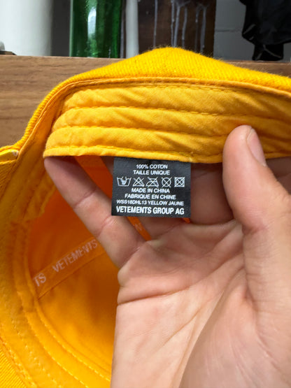 SS2018 Vetements x D.H.L. Company Embroidered logo Baseball Cap