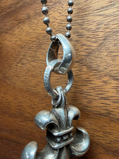 Chrome Hearts ‘Jumbo Fleur de Lis’ 925 Silver Double Bail Pendant