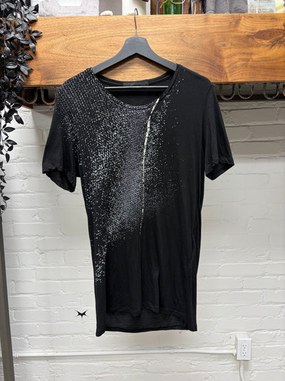 AW2013 Julius ‘Metal Shavings’ Black Jersey Cotton Short Sleeve T-Shirt