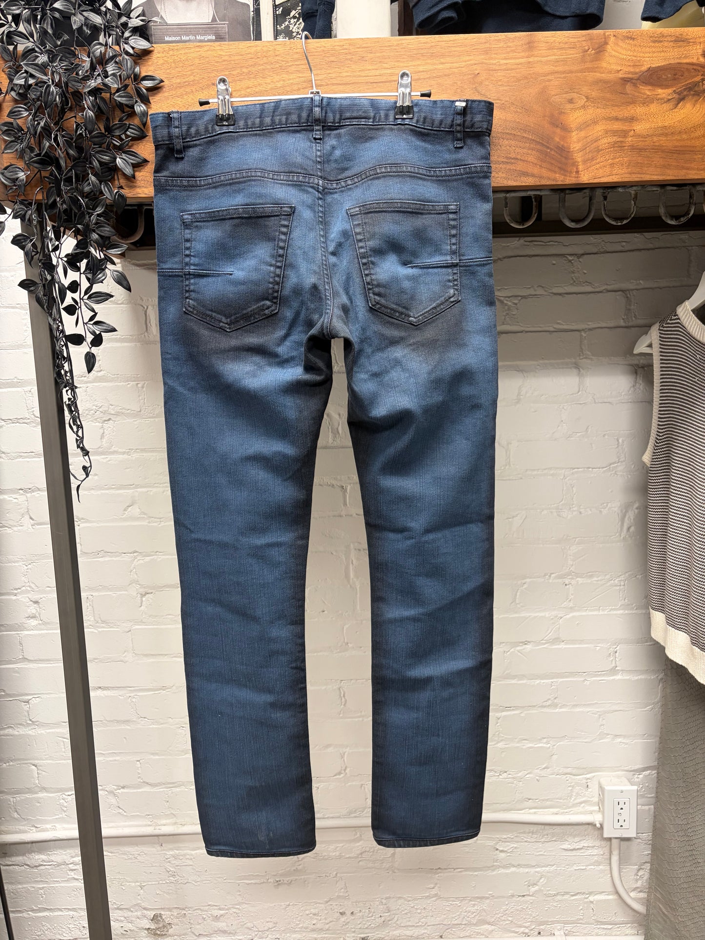 2014 Dior Homme by Kris Van Assche ‘Black n’ Blue’ Washed Skinny Jeans