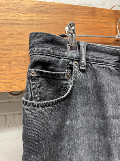 AW2022 Acne Studios ‘Washed Black’ Flared Leg Denim