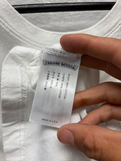 Chrome Hearts Multi-Color ‘Cemetery Cross’ White Short Sleeve Shirt